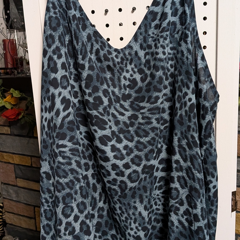 Torrid Blue Leopard Print Top